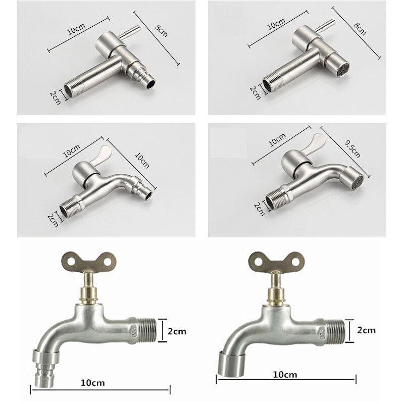 304 stainless steel wall mounted bib tap mop pool taps bathroom faucets