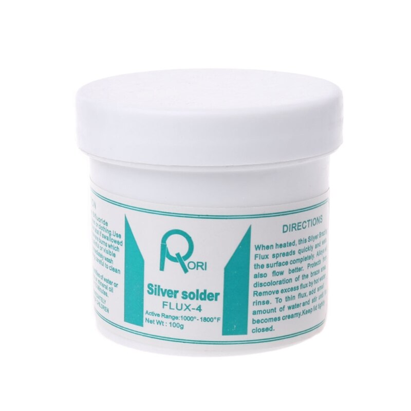 Flujo de pasta de soldadura, latón plateado, polvo para soldar para soldadura de cobre y aluminio, 100g