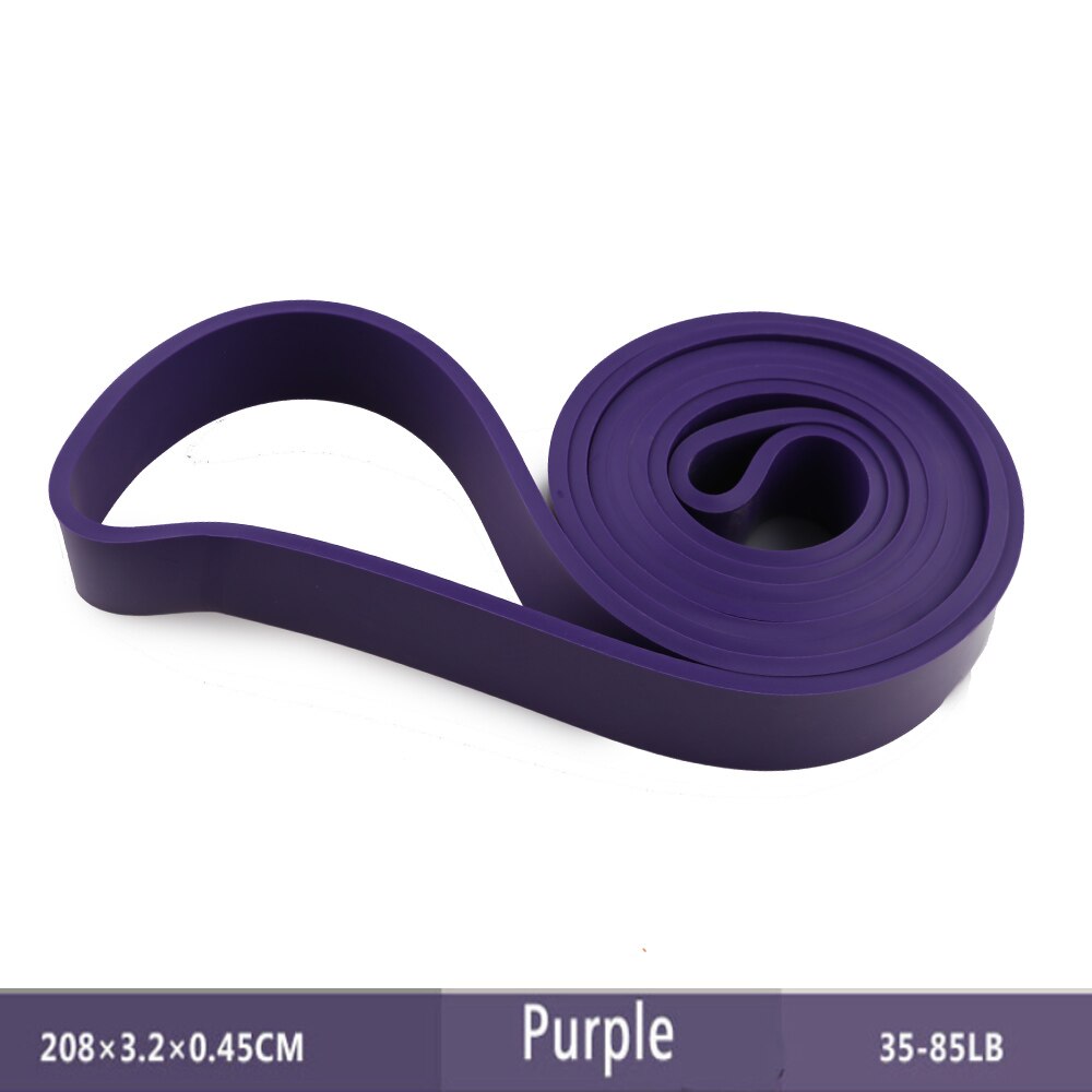 ITSTYLE 41" Resistance Bands 8 Level Crossfit latex Loop band Strap Expander Power Rubber Pull Up Strengthen Muscles Rope: Level 4 Purple