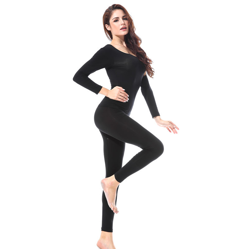 JULY&#39;S SONG Female Autumn Thermal Long Underwears 2 Piece/Set Women Body Shaped Slim Ladies Intimate Female Pajamas Warm Modal