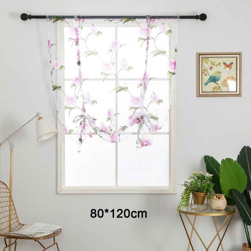 Roman Short Curtain Bedroom Living Room Tatami Decoration Bay Window Light-transparent Window Curtain Home Dress Up: C1