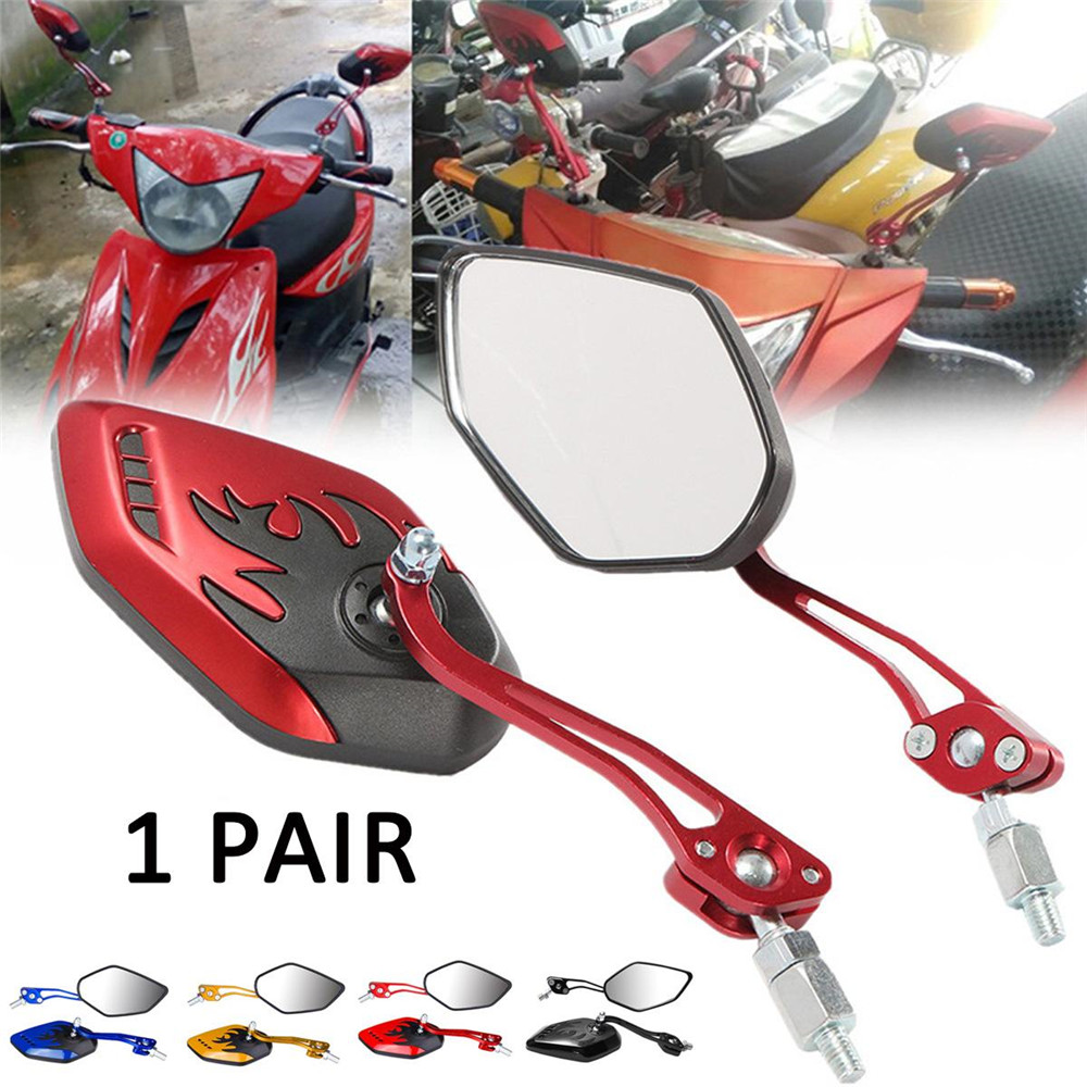 2 pièces/ensemble rétroviseurs universels moto moto 360 degrés Rotation moto Scooter rétroviseurs latéraux 8/10mm