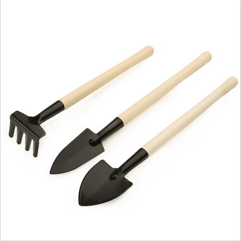 Home Gardening Tool Set Balcony Home-grown Mini Digging Suits Three-piece Shovel Rake Garden Tools Combination: Small