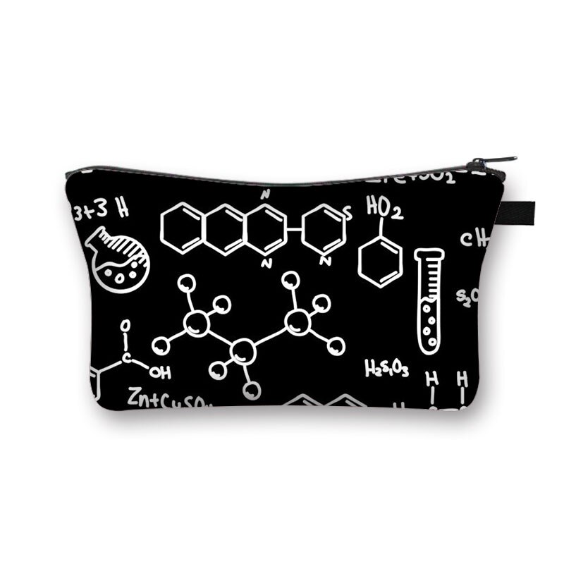 Lustige Periodensystem der Elemente Kosmetik Tasche Frauen machen-hoch Taschen Mathematik aufbringen Reißverschluss Lippenstift Tasche Tragbare Kulturbeutel Taschen: shzbelement03cw