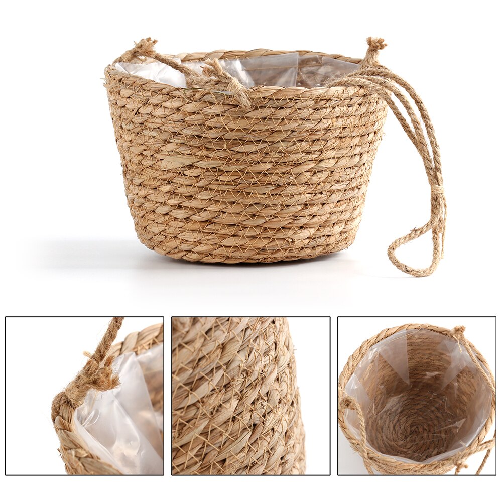 Macramé para planta hecha a mano, soporte de macramé para planta, canasta colgante de almacenamiento, red Vintage Bohemia, maceta, cordón de planta para decoración del hogar