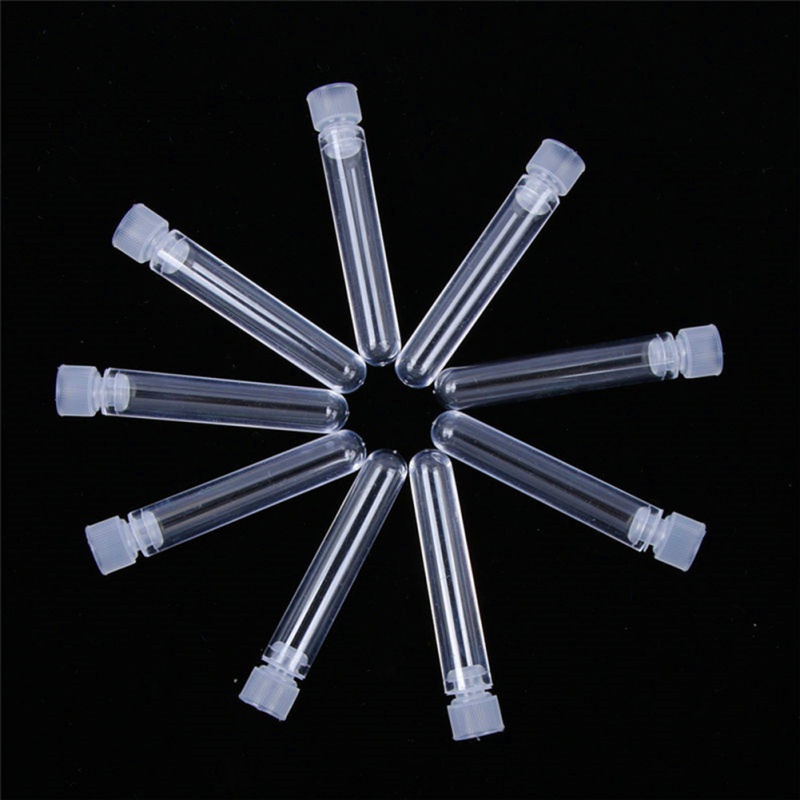 50pcs/Transparent Pack Glass Tube Glassware Test Tube Pyrex Glass Blowing Tubes For Laboratory School Educational Supplies