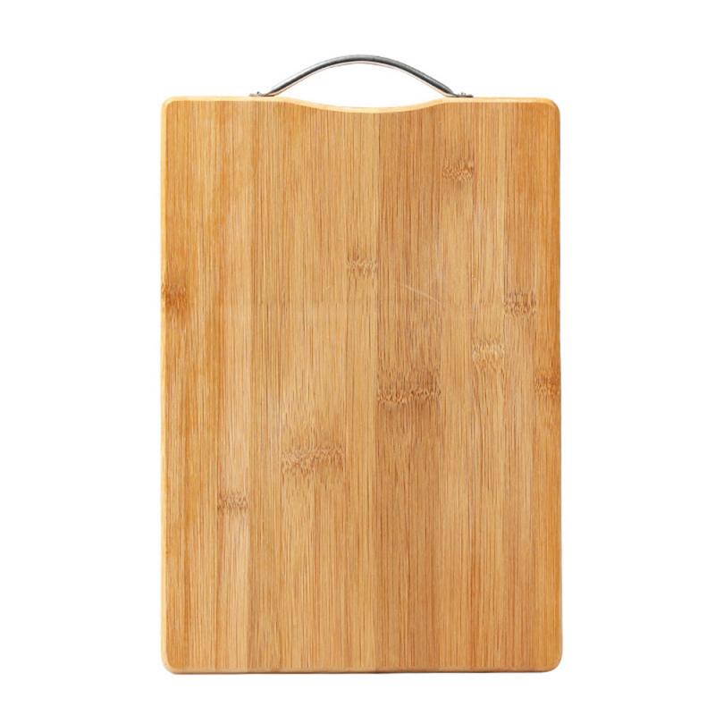 Tabla de corte de madera duradera de bambú tabla de cortar bambú tapete bloque de cortar grueso tablas de cortar cosas de cocina: M 34x24cm