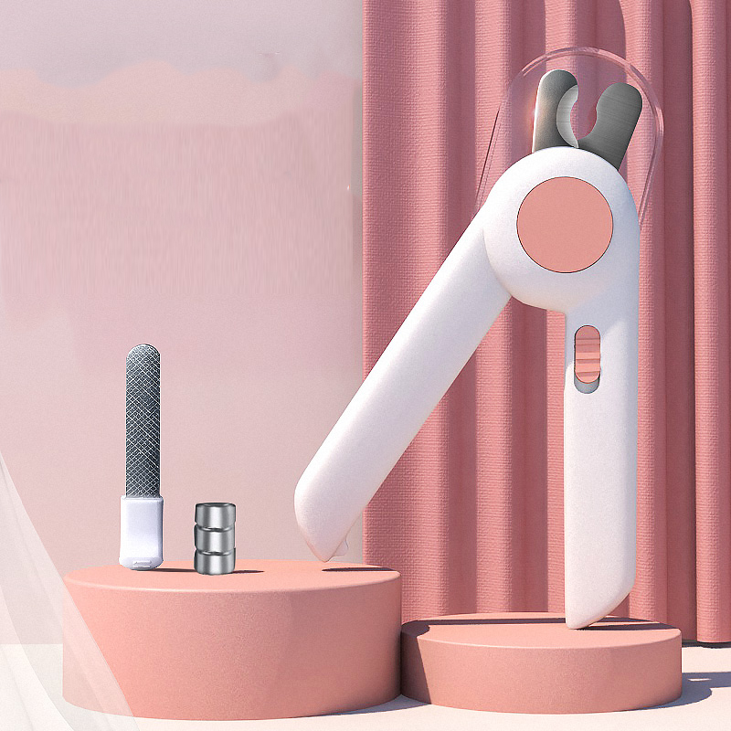 Kat negleklipper saks led lys kæledyr hunde negle tå saks killing hvalp klo negleklipper katte pleje rengøringsmidler: Lyserød