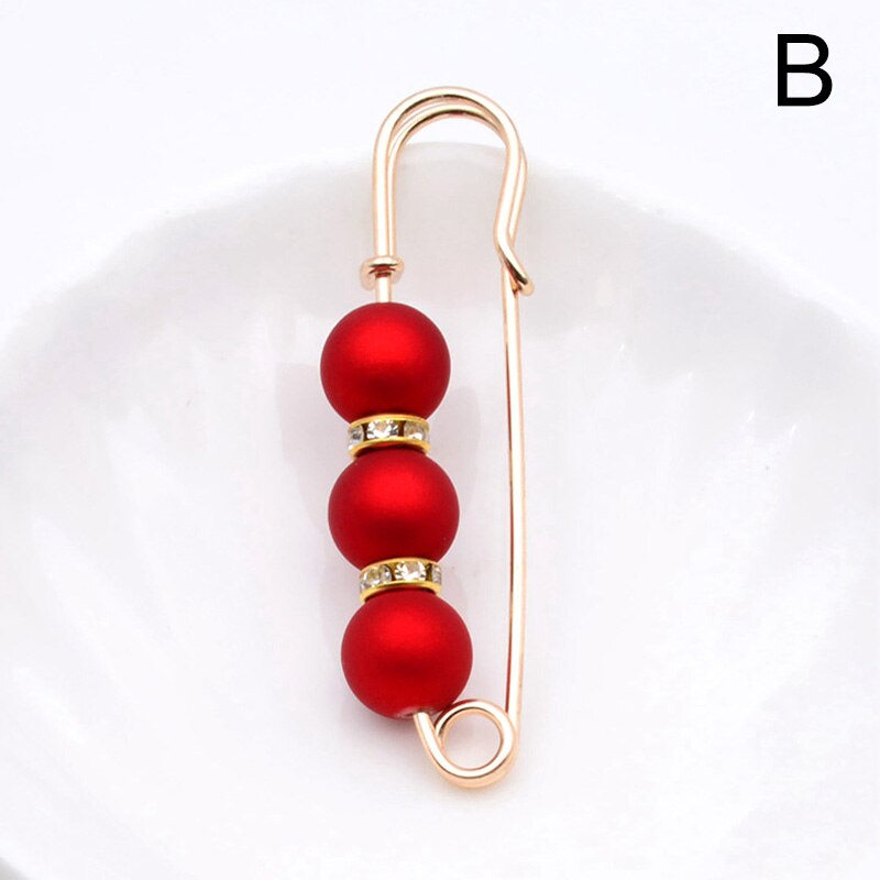 Grote Grote Kralen Veiligheidsspelden Gesimuleerde Pearl Rhinestone Broche Metalen Pin Gesp Voor Vrouwen Meisjes Sjaal Jas Zak Jurk Sieraden: B