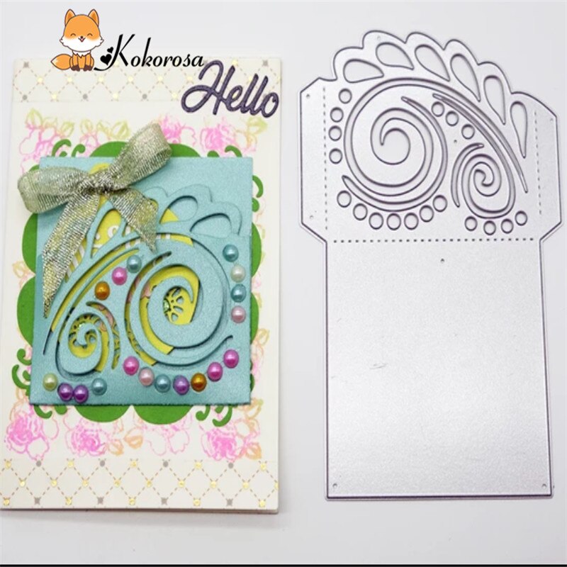 Troqueles de corte Kokorosa troquelados de Metal Marco de encaje borde carta de vida etiqueta troquelado álbum de recortes en relieve plantilla decoración troqueles