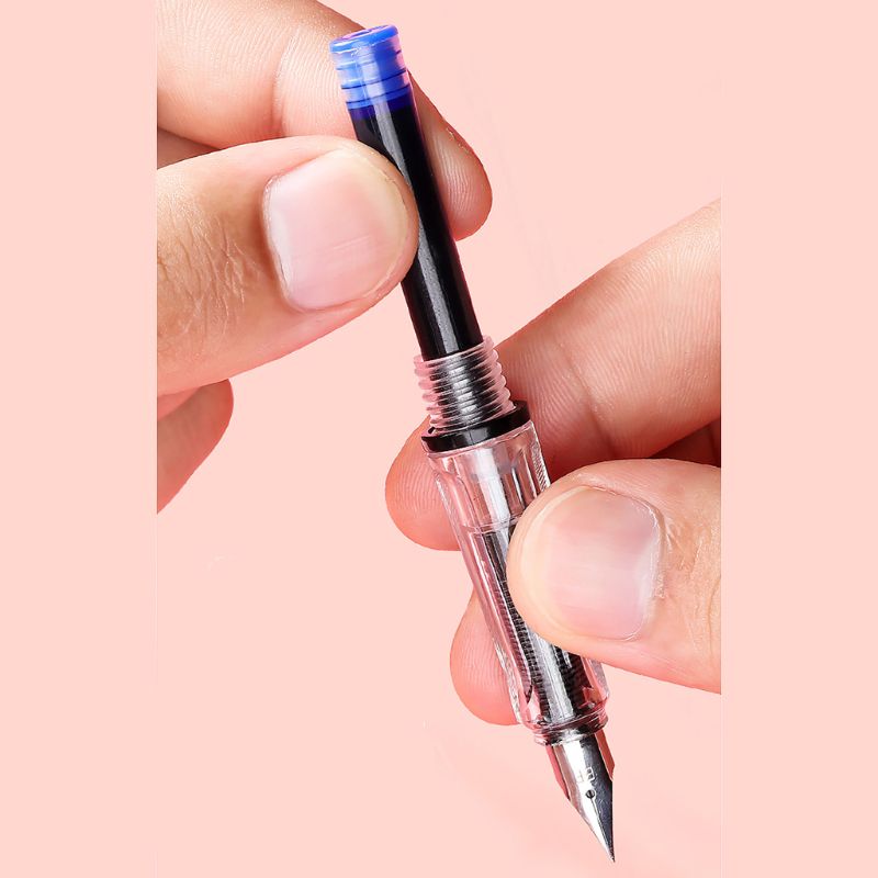 50pcs Fountain Pen Ink Cartridges Sac Refill Calligraphy Writing Stationery School Office Supplies 4 Colors