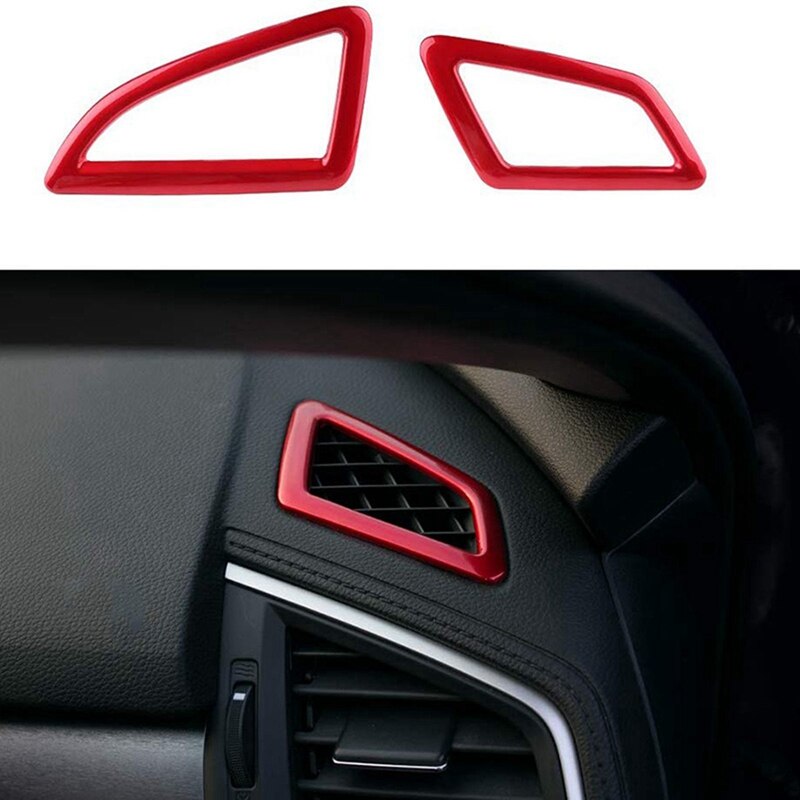 1 Set Rear Window Triangular Window Blinds Protection Cover &amp; 2 Pcs Dashboard Air Vent Wind Outlet Cover Trim Sticker