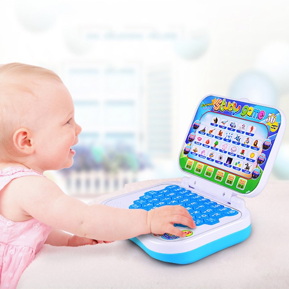 Early Educatief Kids Laptop Speelgoed Machine Multifunctionele Alfabet Muziek Speelgoed Puzzels Fonetische Taal Geluid Laptop Speelgoed