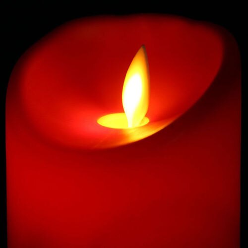 Red White Romantic Electronic LED Flameless Carve Swing Flickering Simulation Candle Light