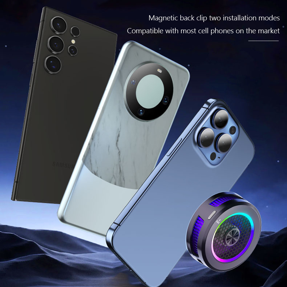 Magnetische en achterclip telefoonkoeler 3-modi Halfgeleiderkoeling Koeling Telefoonradiator voor Android Iphone PUBG Game Cooler