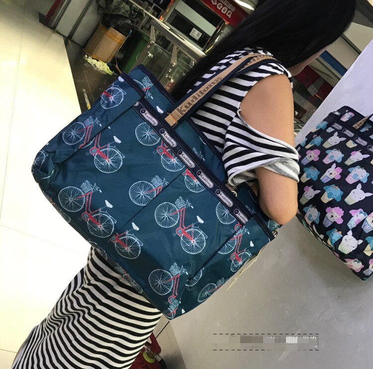 Fiore stampato Pieghevole Borsa Da Viaggio impermeabile Dei Bagagli del Duffle Sacchetto di Casual Borsoni Grande Week-End Viaggio Turistico Borsa: Army Green