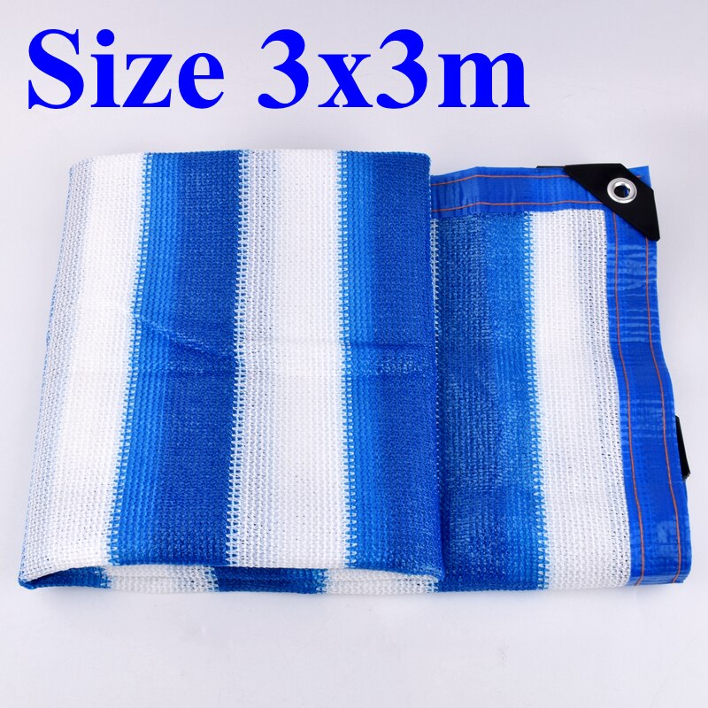 Blue-White Anti-UV Sunshade Net Privacy Safety Net Shading Net Outdoor Swimming Pool Awning Pet House Sun Shade Rate 95~90%: 3x3m