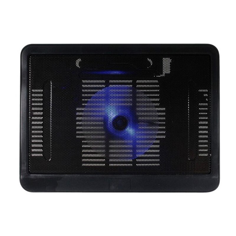 Laptop Cooling Pad Portable 2 USB Powered, Laptop Notebook Cooler Stand Chill Mat with 1 Blue LED Fans, Fits 12-14” F3MA