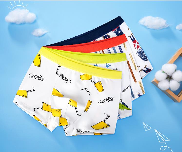 Pure Cotton Boys Underwear Boxer Cute Colours Boys Briefs Superior Children Boxershort Kids Panties 2pcs/lot