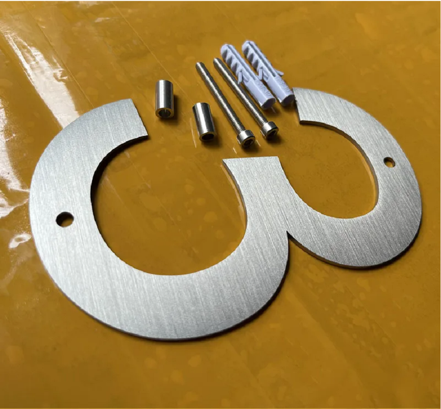 Señales de dirección de acero inoxidable para exteriores, placas de puerta de Metal flotantes grandes de 8 ", números de casa, patio de jardín, placas de nombre de calle, 150mm/200mm