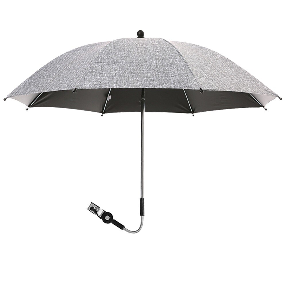 Universele Parasol Voor Kinderwagens En Buggy Kinderwagen Paraplu Voor Zon En Met Regenhoes Uv 50 +: Gray