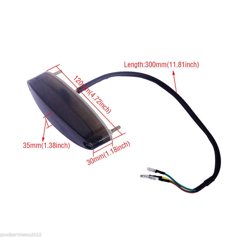 28 LED Motorcycle Universal Tail Light Rear Signal Stop Brake Light Smoke Lens Honeycomb Limb LED Tail Honeycomb Light