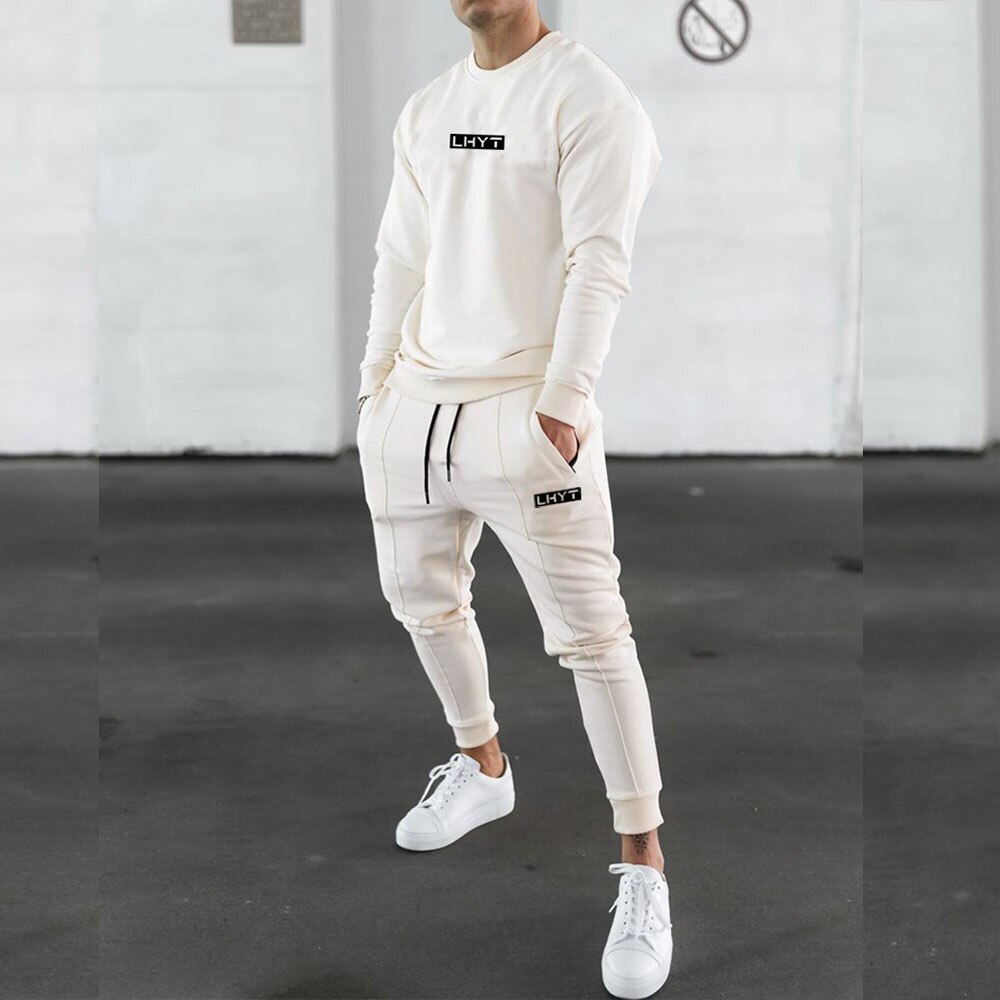 Joggingbyxor herr slim-fit sportbyxor herr gym fitness träning fitness byxa bomull stretch byxor