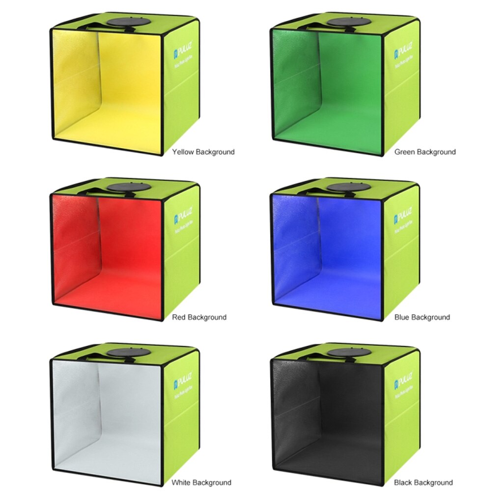 Tragbare Falten Leuchtkasten Fotografie Foto Studio Softbox LED Licht Box Mit 6 Farben Foto Hintergrund Kit Für DSLR Kamera