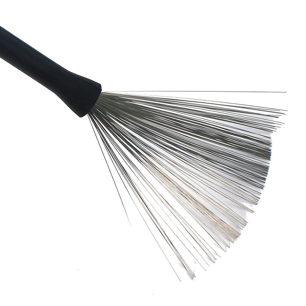 1Pcs Metal Wire Drum Brushes Cleaning Tool Portable Jazz Musical Retractable Sticks N66