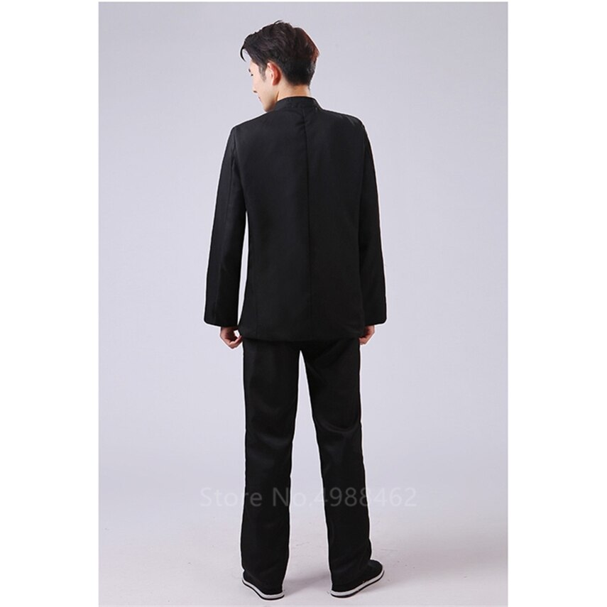 Traditional Chinese Style Man Clothing Set Student Performance Costume 2020Thin Stand Collar Graduate Class Wear Wedding Clothes