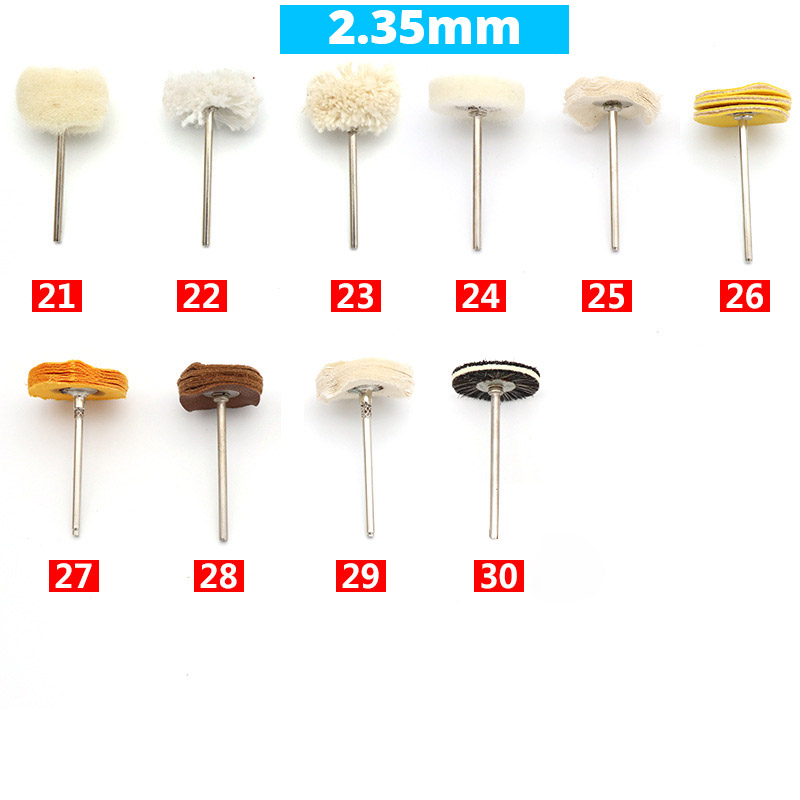 2,35mm, , 1 Uds., Mini cepillo de alambre, taza de rueda, juego de cepillos de alambre de acero y latón, vástago para herramientas rotativas eléctricas Dremel, amortiguador de pulido