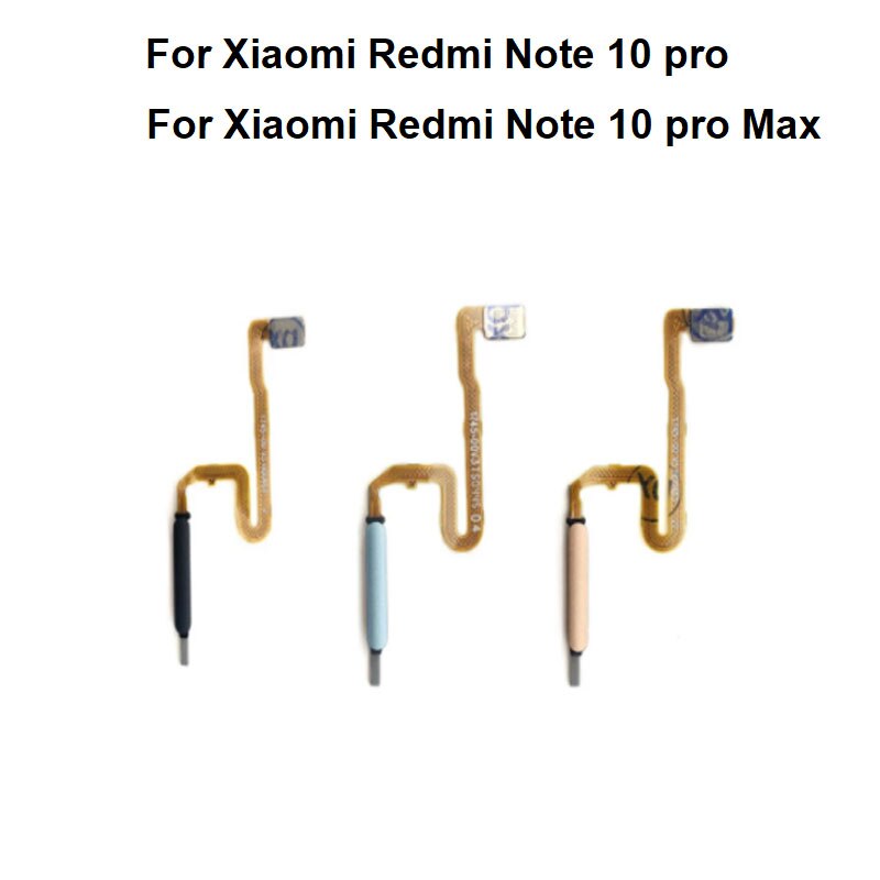 Vingerafdruk Sensor Voor Xiaomi Redmi Note 10 Pro Home Button Menu Touch Id Scanner Lint Connector Flex Kabel max