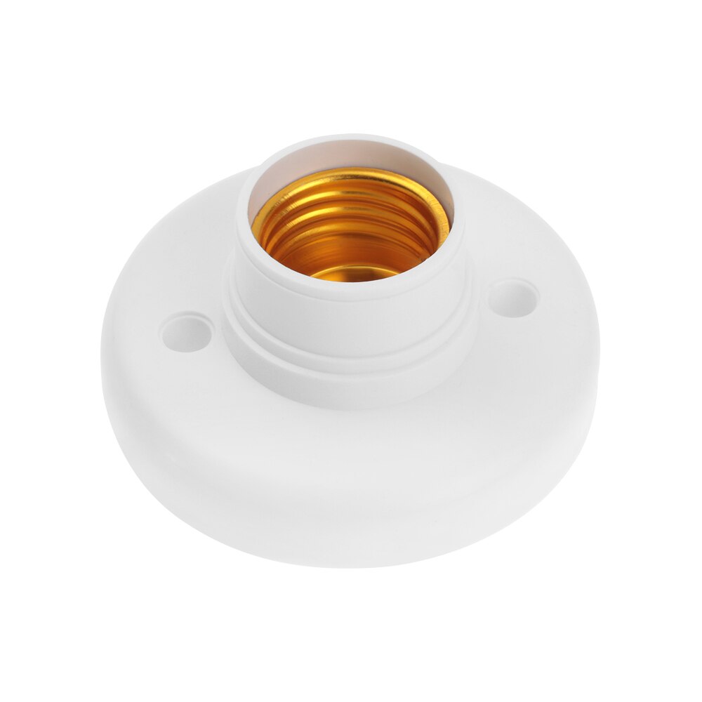 1 stk  e27 rund plast sokkel skrue lyspære lampe sokkel holder hvit  e27 sokkel lampe sokkel populær lampe holder lys stativ