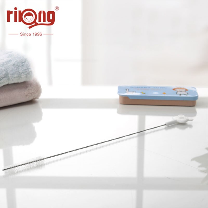 Cepillo Rikang para biberones, cepillo de limpieza de paja, biberón de acero inoxidable, Pajita para beber, biberones, cepillos, limpiador