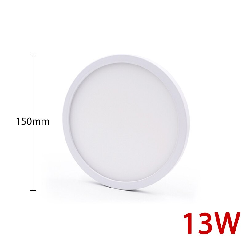 Karwen ledet taklys panel lys overflatemontert 6w 9w 13w 18w 24w ac 85-265v lampada ledet lampe innendørs moderne lys: 13w / Varm hvit