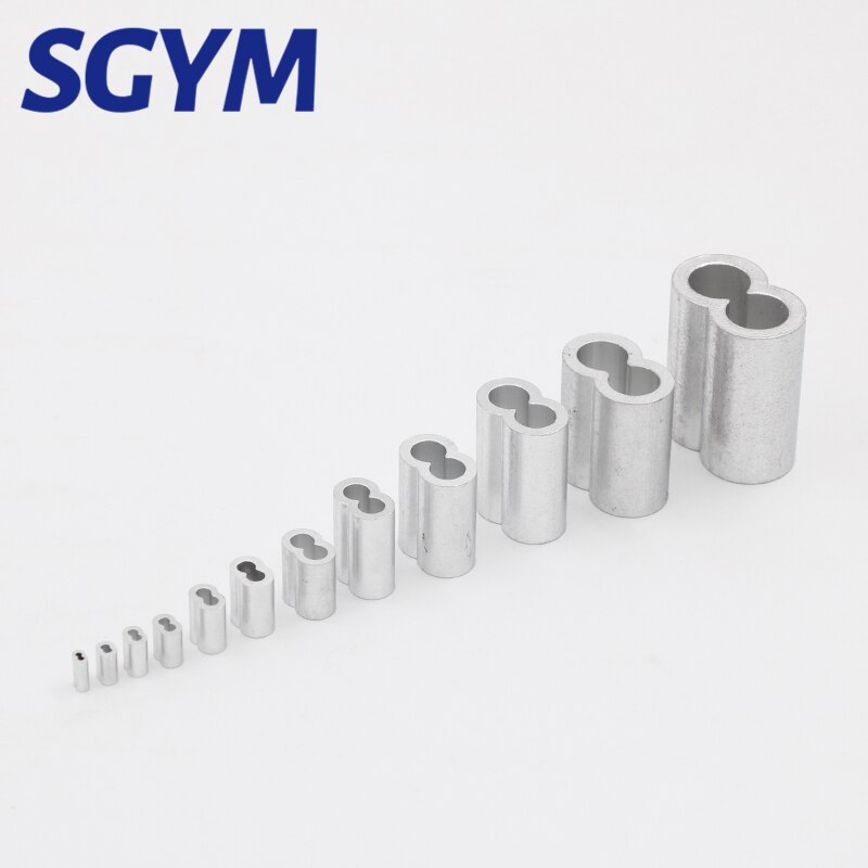 M1.0 M1.2 M1.5 M2 M3 M5 M6 M8 M10 manguitos de aluminio carcasa casquillos para cuerdas de alambre de Cable crimpado acero Chuck chaqueta