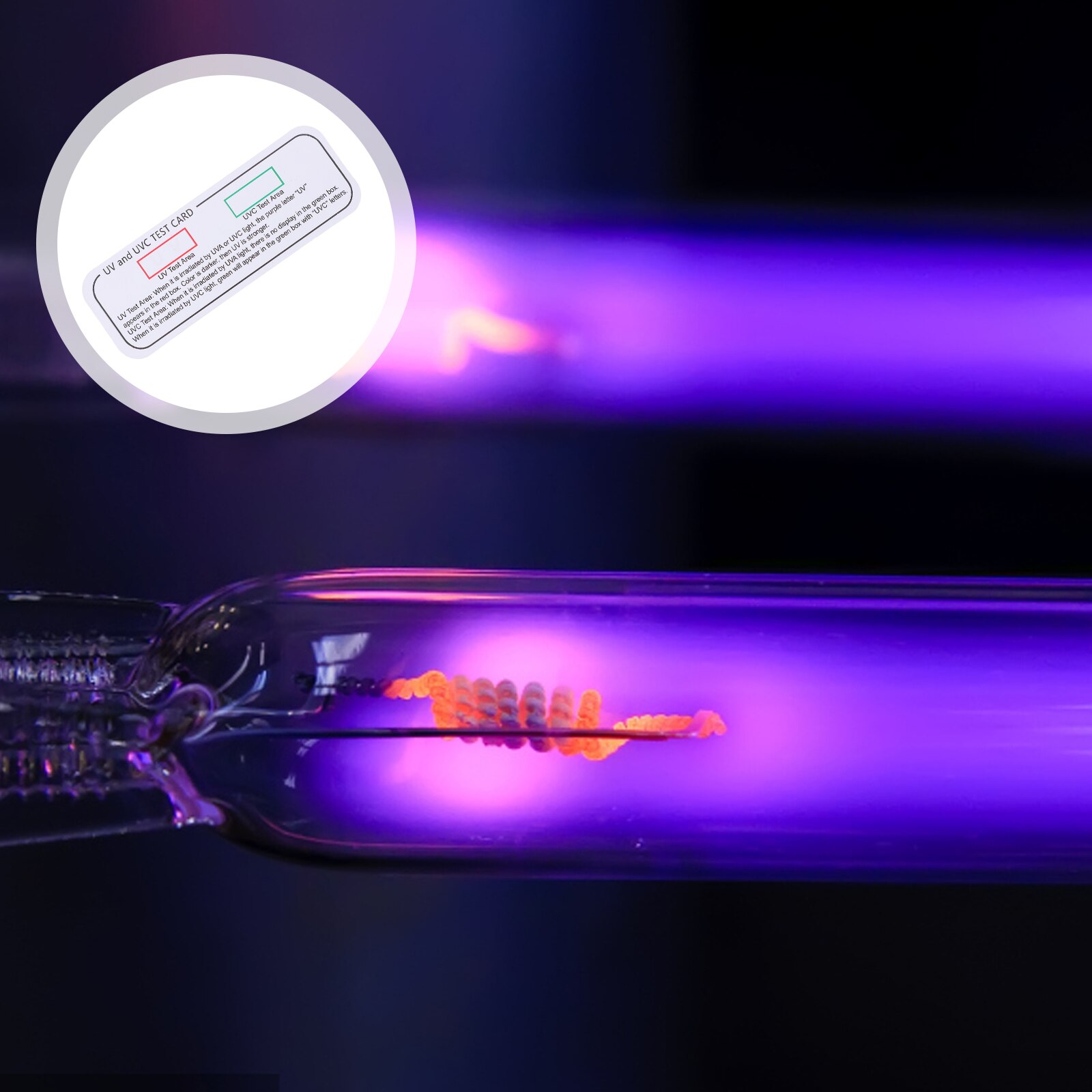 Cartes de Test de lumière UVA UVC, 20 pièces, cartes d'indicateur de longueur d'onde lumineuse