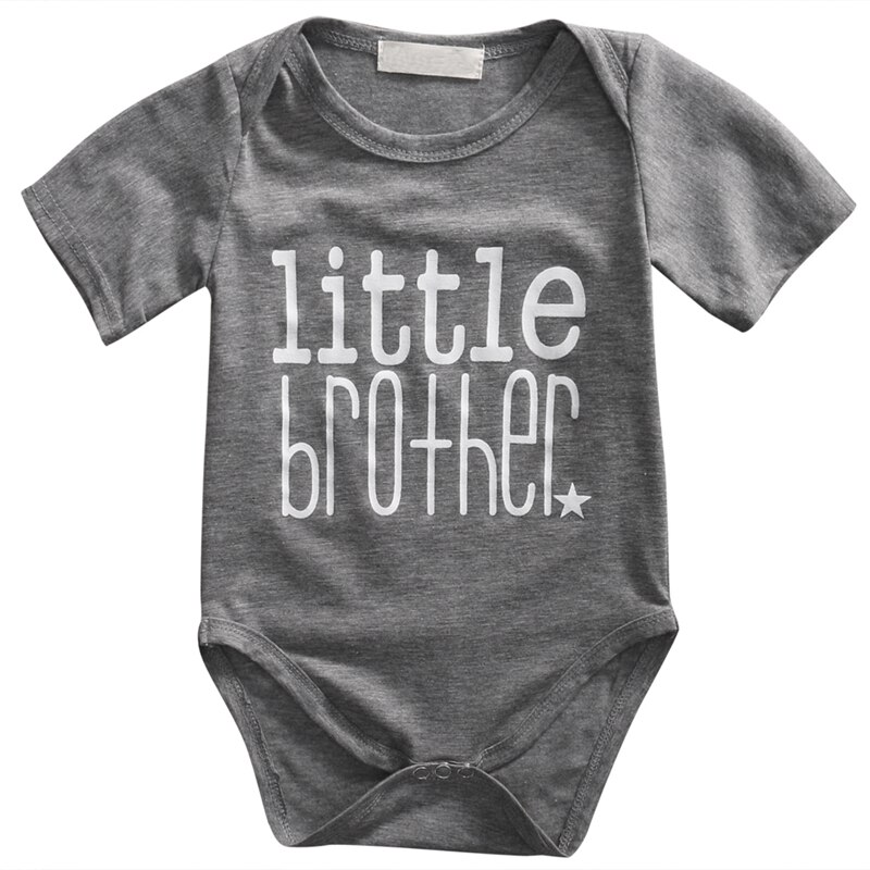 Ropa informal de verano para recién nacidos, ropa para niños, camiseta para Hermanas, body con letras, atuendos a juego para la familia, novedad de: Litter Brother 80