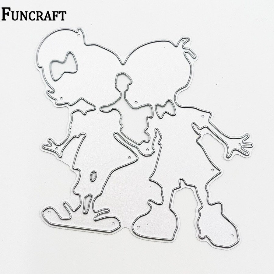 Elsker ungt par stirrer holder hender metall kutte dies kscraft kuttes for kort lage scrapbooking valentinsdag dør