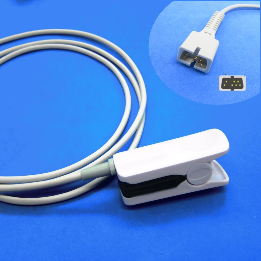 Kort kabel awt voksen finger clip spo 2 sensor for kina biolight blt  m9500,m7000 m69 digital: Voksen mr finger klips