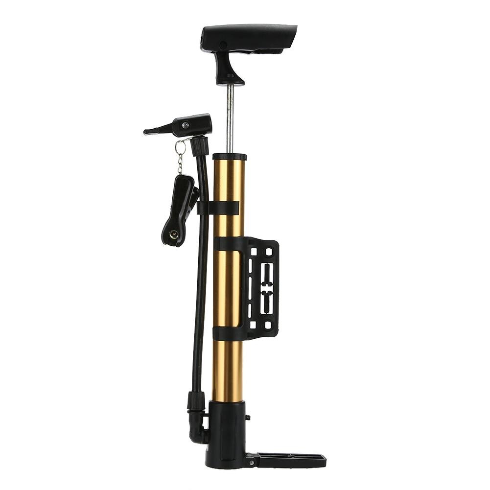 Portable Mini Bicycle Hand Air Pump Ball Tire Inflator Pump Aluminum Alloy High Pressure Cycling MTB Mountain Bike Pump: Gold