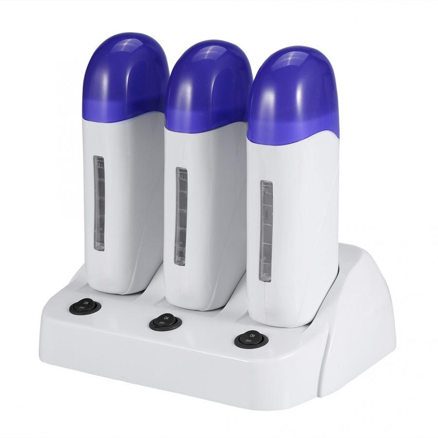 3 Types cartouche cire dépilatoire rouleau réchauffeur chauffe-cire épilation du corps Machine épilateur: Triple / Ue Plug