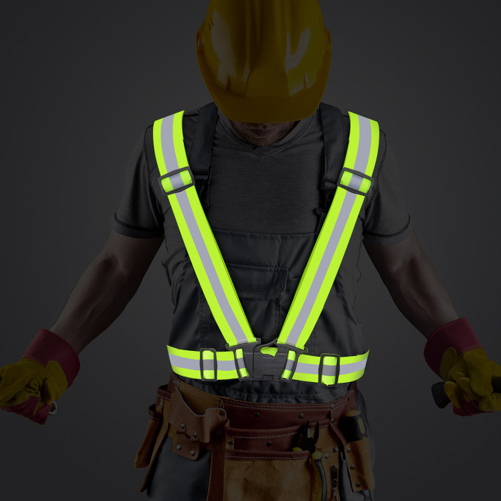 2PCS Elastic Adjustable Multi-function Security High Safety Vest for Outdoor Activity