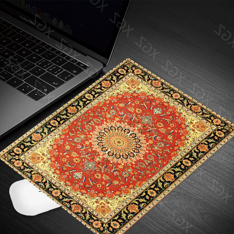 Yzuoan Persian Carpet Big Rubber Non-slip Laptop Gaming Keyboard Mouse Pad for CS GO Dota LOL 22X18CM: 22x18-10