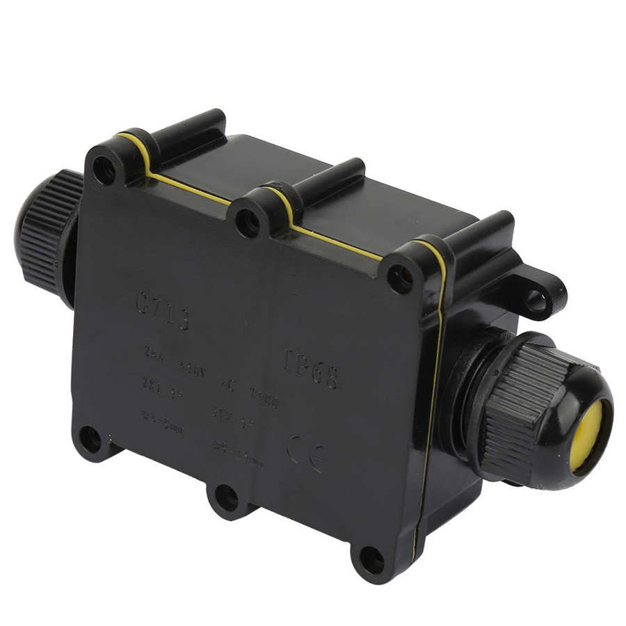 Junction Box IP68 Waterproof Outdoor Multiple ways Plastic Electrical Junction Box Case Cable Wire Connector Protect