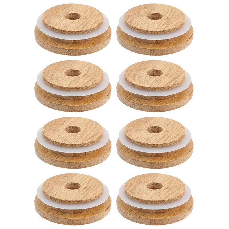 Mason Jar-Deksels, 12 Stuks Deksels Voor Schroefpotten, Siliconen Ringen, Reinigingsborstel, Bpa-Vrij in Food Grade, Compatibel Met Mason Jars, Deksels Voor Potten, 4 Kleuren