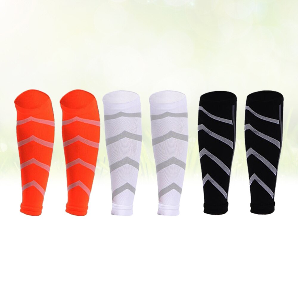 3 Pairs Calf Sleeves Running Protector Leg Sleeves Calf Guard for Athletes Workers