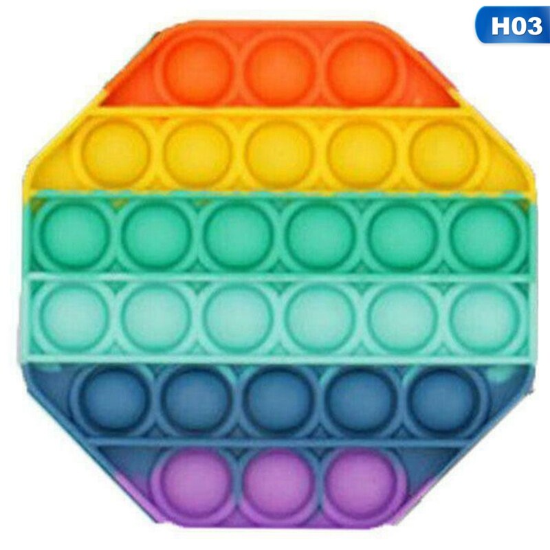 tęcza naciskać bańka denerwować zabawka sensoryczna pomaga złagodzić stres i zwiększyć ostrość miękka arytmetyczna ściśnij zabawkę: 3