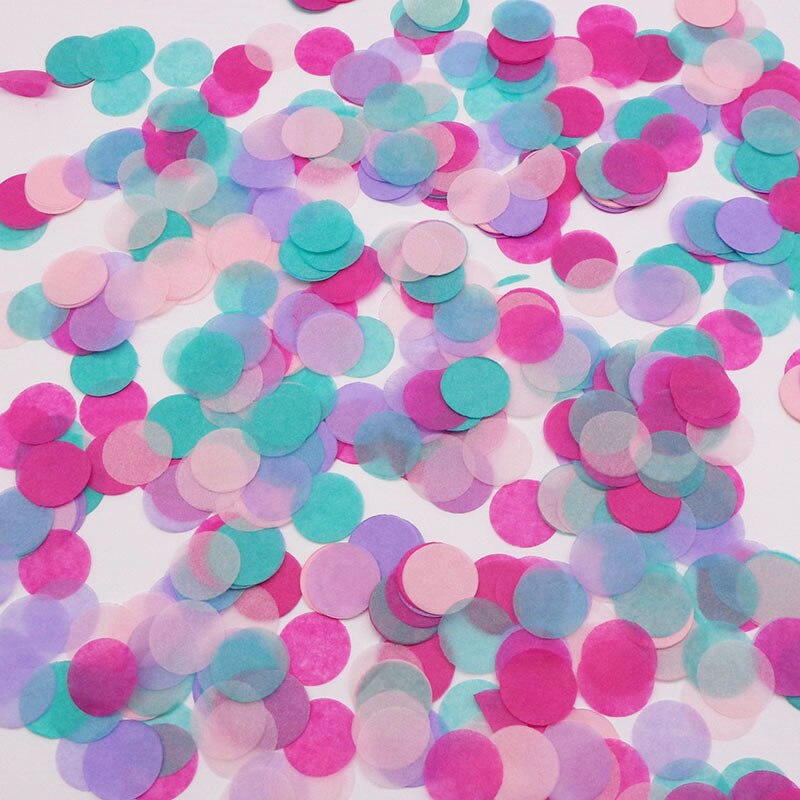 15 g/paczka okrągłe papierowe konfetti mieszane kolor koła kropki tkanki na jasne balony wydarzenie Baby Shower ślubne dekoracje na przyjęcie urodzinowe: Aquarius