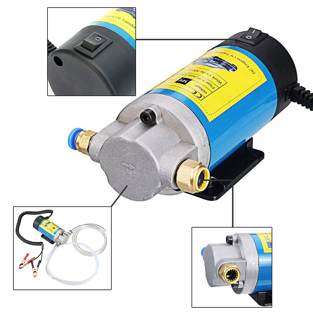 12V auto Pompa Olio Pompa Elettrica Del Carburante Pompa a Sifone 100W 1-4l/min Pompa di Trasferimento dell'olio Elettrica Olio estrattore Pompa